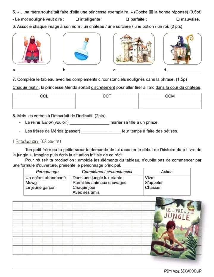 Compositions pour les classes de la 2 AM 8