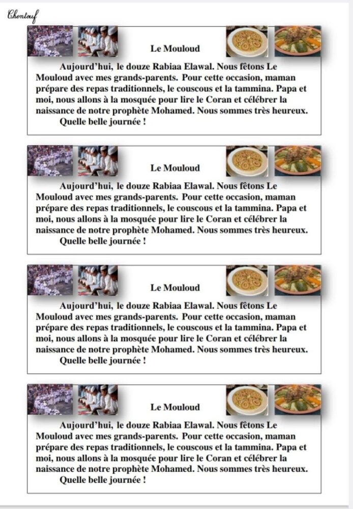 Compréhension de l'écrit -4ap- le mouloud 1
