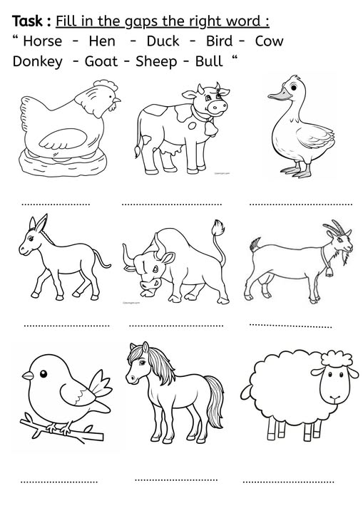 4ps Sequence 05 Farm animals task 1
