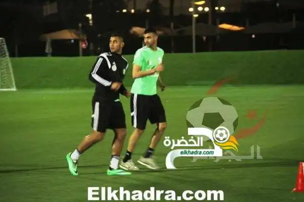 صور تدريبات المنتخب الوطني الجزائري اليوم في الدوحة القطرية
