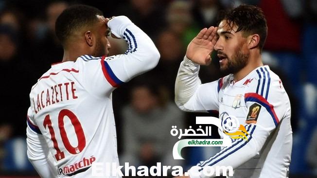 نبيل فقير يسجل ثنائية و يقود ليون لصدارة الدوري الفرنسي بفوزه على مونبلييه بخماسية 5