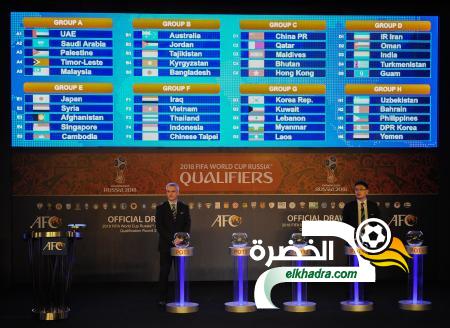 نتائج قرعة التصفيات الآسيوية المؤهلة لكأس العالم روسيا 2018 ، و كأس آسيا 2019