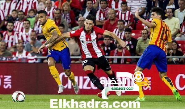 اتليتك بيلباو يفوز على برشلونة بــ 4-0 في ذهاب نهائي السوبر الاسباني