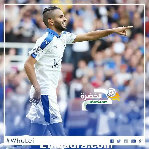 رياض محرز ضمن تشكيلة الجولة الثانية من الدوري الانجليزي حسب احصائيات WhoScored