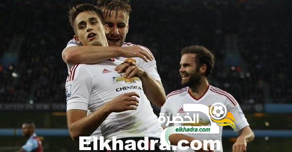 مانشستر يونايتد يفوز على أستون فيلا ويتصدر ترتيب البريميرليج مؤقتا