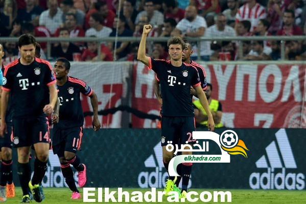 بايرن ميونيخ يفوز على اولمبياكوس اليوناني بثلاثية