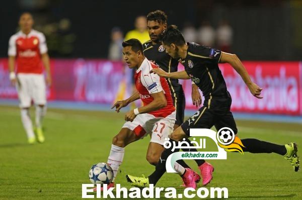 سوداني يقود دينامو زغرب لفوز مثير على آرسنال الانجليزي بدوري الابطال