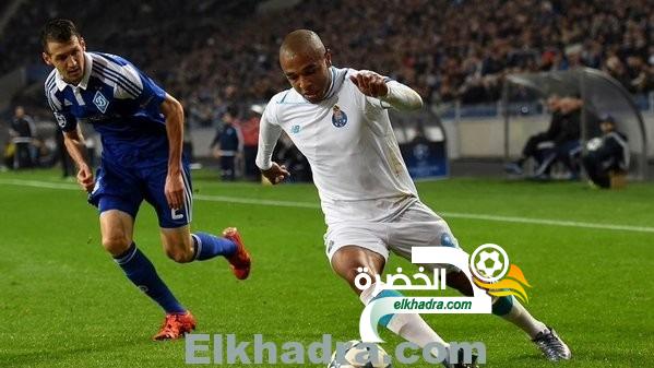 براهيمي و بورتو يخسران بهدفين دون رد أمام دينامو كييف في دوري ابطال اوروبا