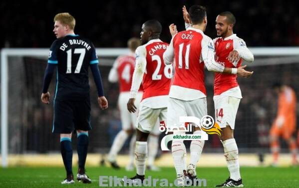 الدوري الإنجليزي : أرسنال يحقق انتصاراً ثميناً على مانشستر سيتي بهدفين لواحد