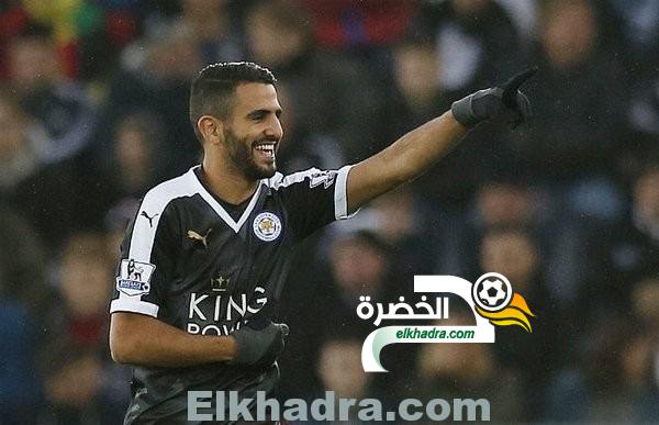 محرز يسجل هاترك و يقود ليستير سيتي إلى صدارة “البريمييرليغ”