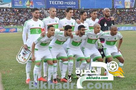 المنتخب الجزائري في المركز الثالث في ترتيب المنتخبات المتأهلة إلى دورة الغابون