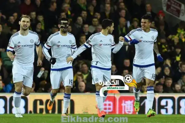تشيلسي يفوز 2-1 على مضيفه نوريتش سيتي في الدوري الانجليزي