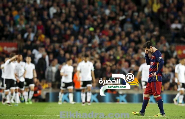 برشلونة يتلقى الهزيمة الثالثة على التوالي امام  فالنسيا