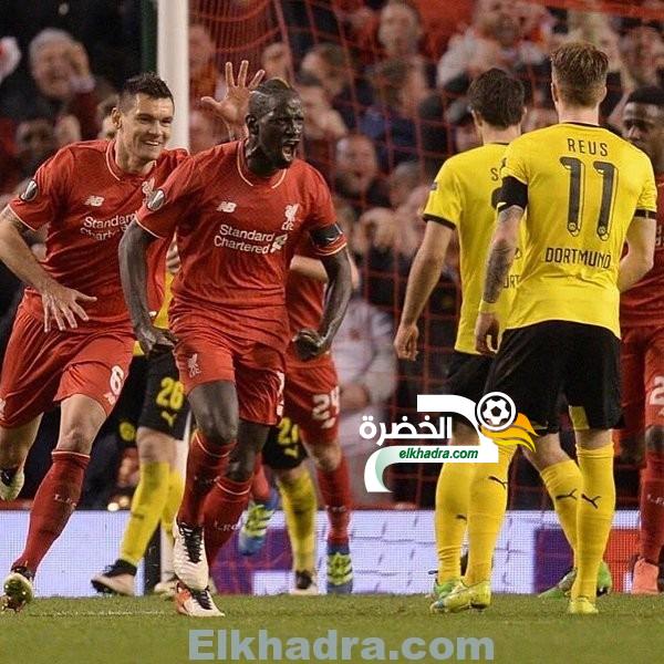 ليفربول يفوز على دورتموند برباعية ليتأهل إلى نصف نهائي الدوري الأوروبي
