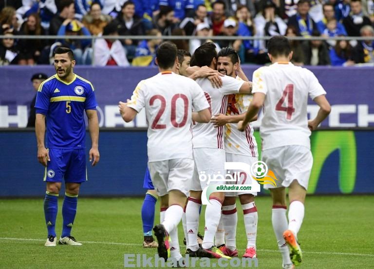 كأس أوروبا 2016 : إسبانيا تفوز على البوسنة 3-1 ودياً