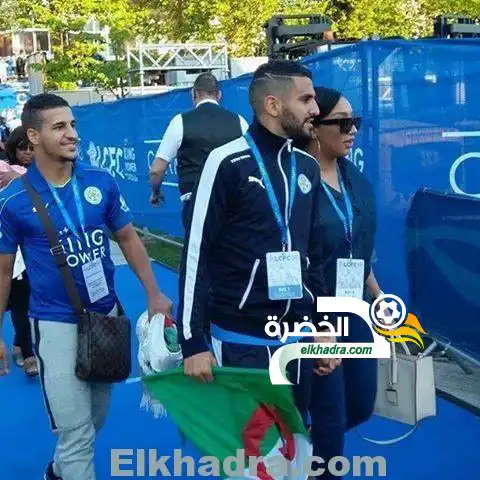 بالصور… رياض محرز بالعلم الجزائري من احتفالات تتويج لليستر