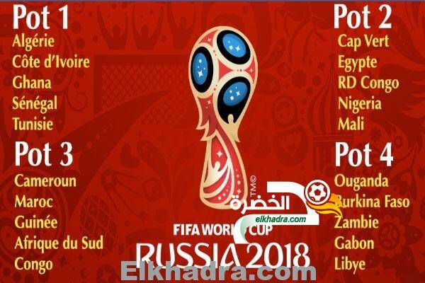 نتائج قرعة تصفيات إفريقيا لكأس العالم 2018 2