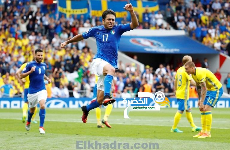 يورو 2016 : إيطاليا تفوز على السويد و تتأهل إلى الدور الثاني