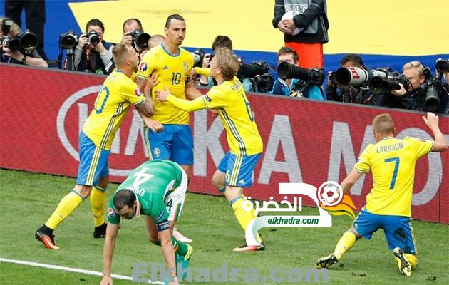 السويد تتعادل مع إيرلندا 1-1 في افتتاح مباريات المنتخبين في يورو 2016