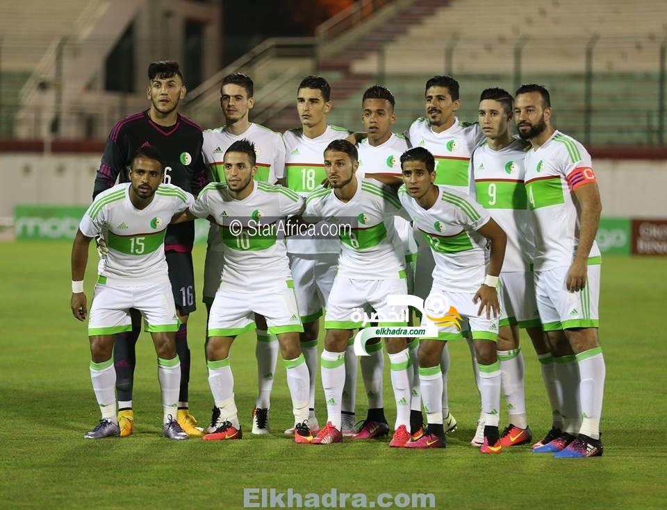 الجزائر تفوز على العراق بثنائية سجلها بونجاح ومزيان