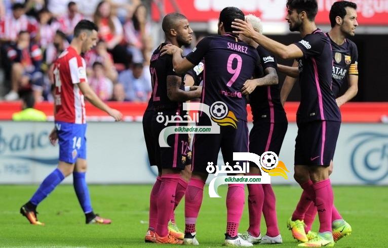 برشلونة يسحق مضيفه سبورتنج خيخون 5 / صفر
