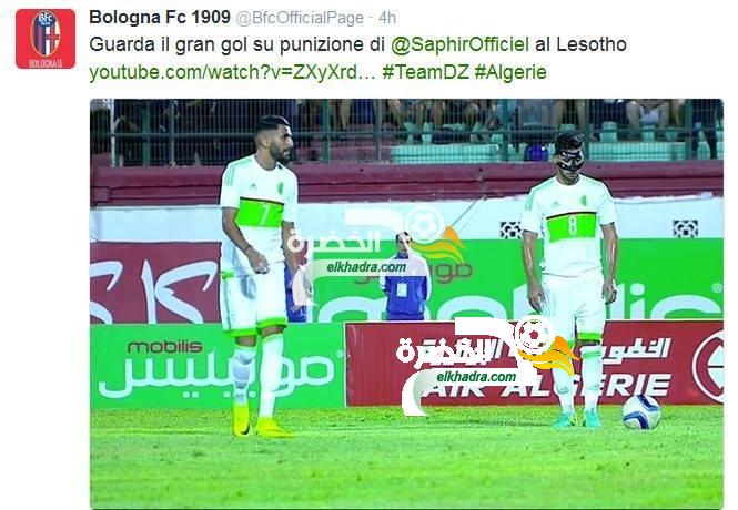 بالصور ... حسابات الاندية الاوروبية تتكلم عن مافعله محترفوها الجزائريون مع المنتخب 1