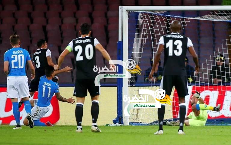 دوري أبطال أوروبا : غلام يسقط مع نابولي بثلاثية امام بشكتاش التركي