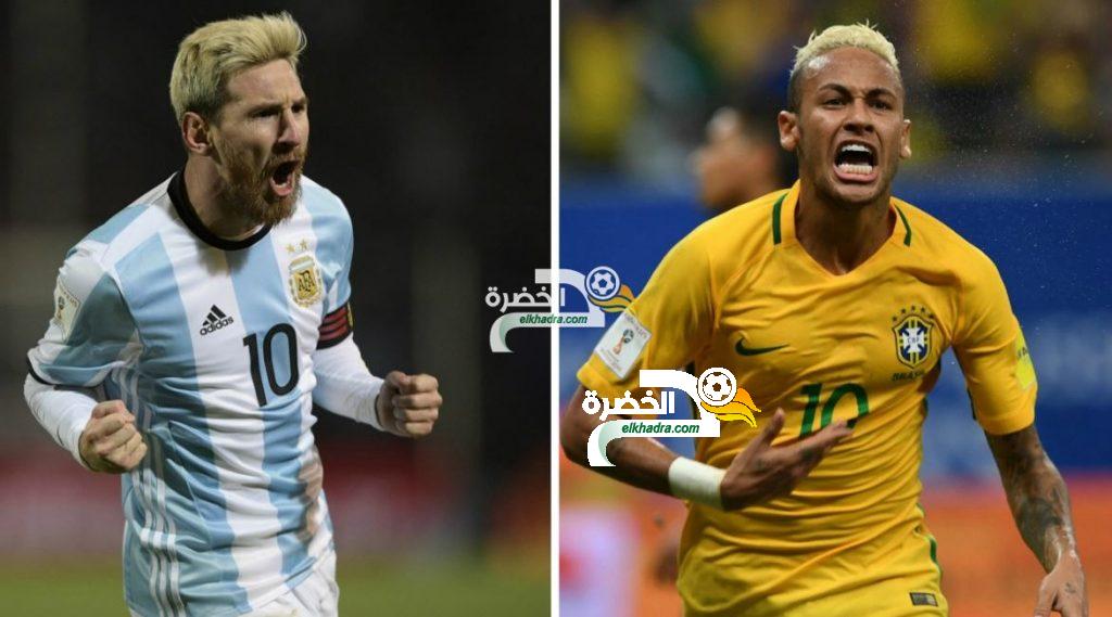 الأرجنتين والبرازيل : ميسي ونيمار يصلان معا للمشاركة في مباراة “الكلاسيكو”