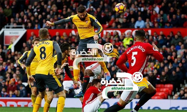قمة مباريات الأسبوع 12 من الدوري الإنجليزي بين مانشستر يونايتد وآرسنال تنتهي بالتعادل بهدف لمثله