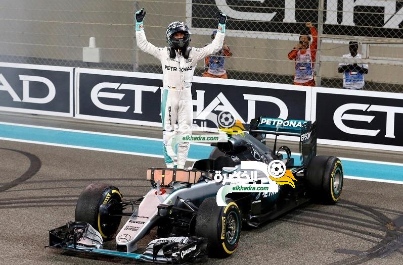 روزبرج يتوج ببطولة العالم للفورمولا 1 في سباق جائزة أبوظبي الكبرى 1