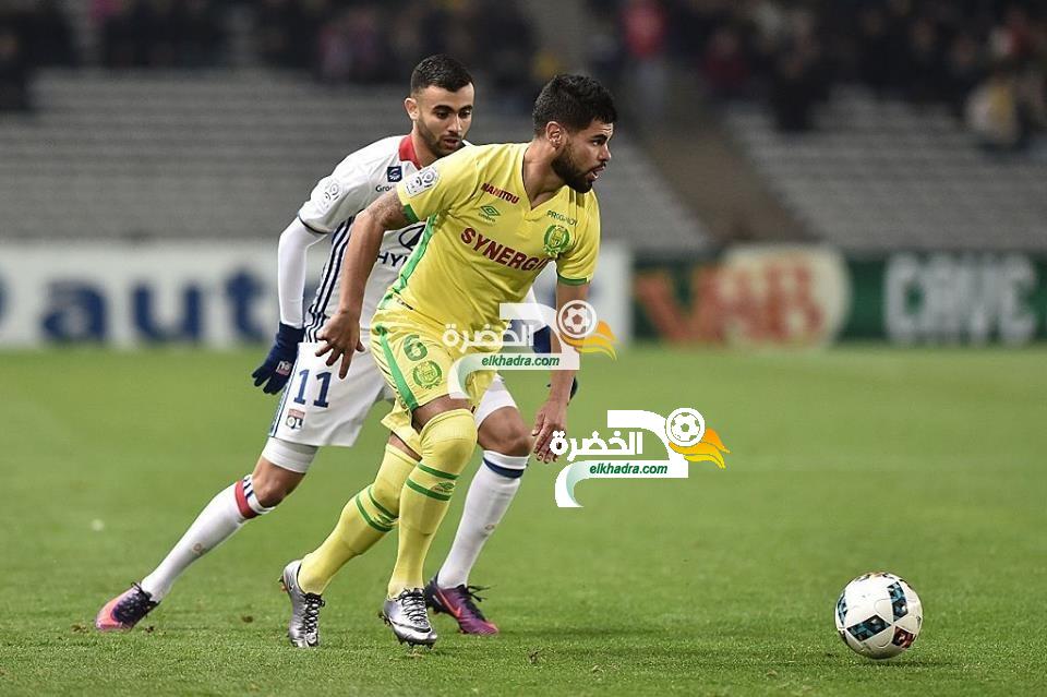 رشيد غزال يساهم في سداسية ليون امام نانت