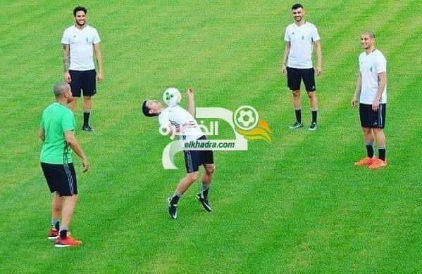 كان2017| أول حصة تدريبية للمنتخب الوطني بالغابون