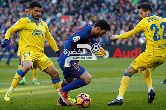 برشلونة يفوز على لاس بالماس بخماسية وينتزع المركز الثاني