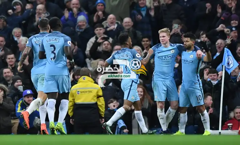 أجويرو يقود مانشستر سيتي للفوز 2-1 على بيرنلي بملعب الاتحاد