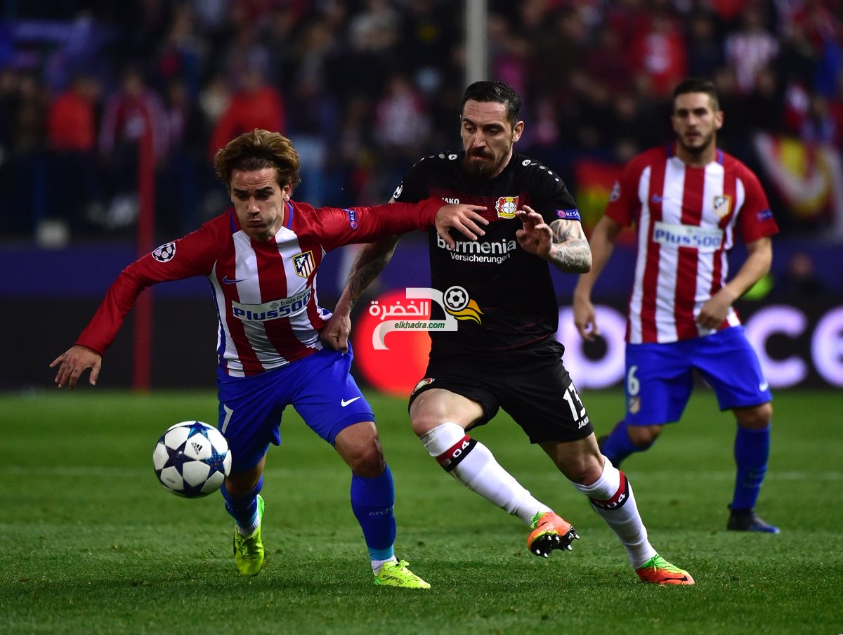 أتلتيكو مدريد يتعادل مع ليفركوزن ويؤكد تأهله لربع نهائي دوري أبطال أوروبا 5