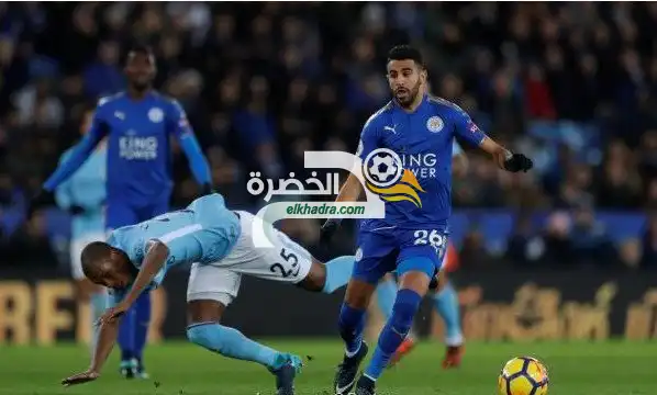 محرز يسقط رفقة ليستر بثلاثية امام مانشستر سيتي
