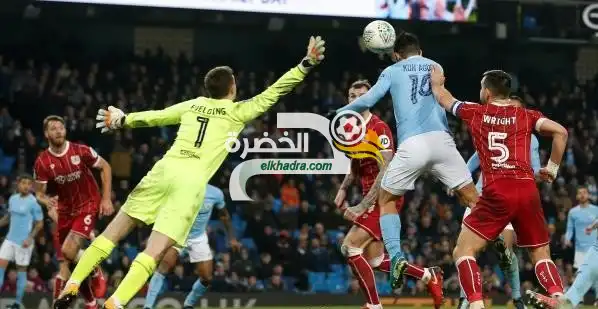 أجويرو يقود مانشستر سيتي لتحقيق فوز صعب على ضيفه بريستول سيتي