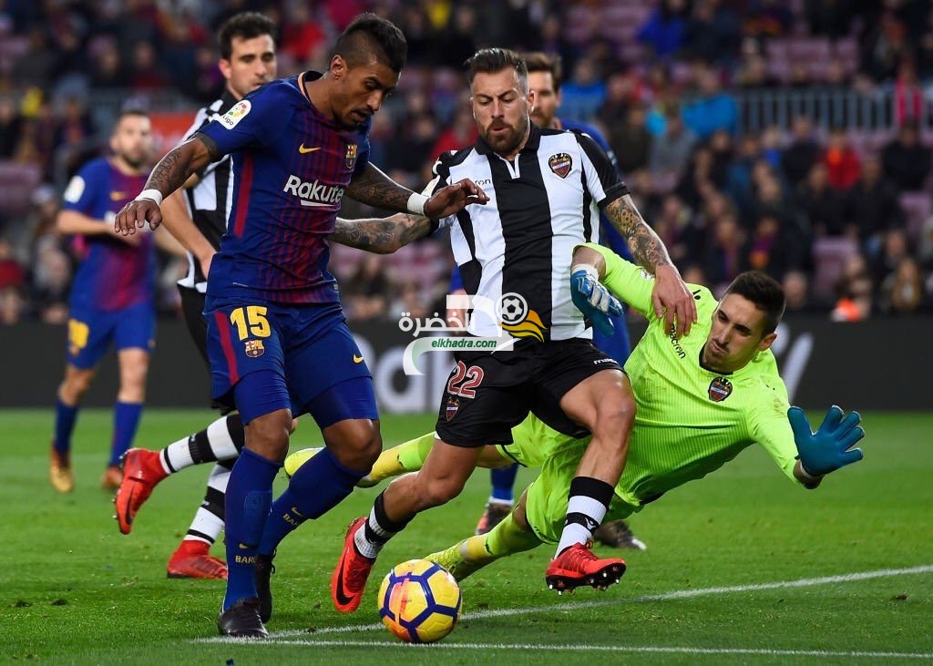بالصور : برشلونة يدك شباك ليفانتي بثلاثية دون رد