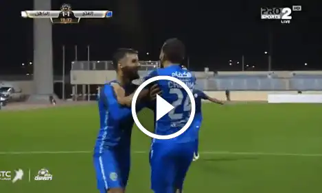 هدف الجزائري إبراهيم الشنيحي ضد الباطن