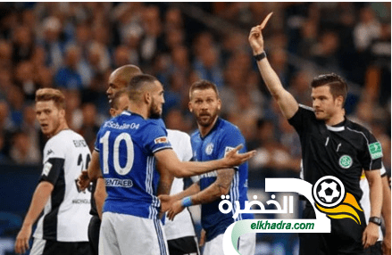 بن طالب يعتدي على لاعب “بروسيا منشنغلادباخ” ويطرد بالورقة الحمراء