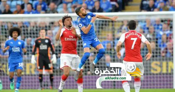 محرز هداف ويقود ليستر سيتي إلى تجاوز أرسنال بثلاثية