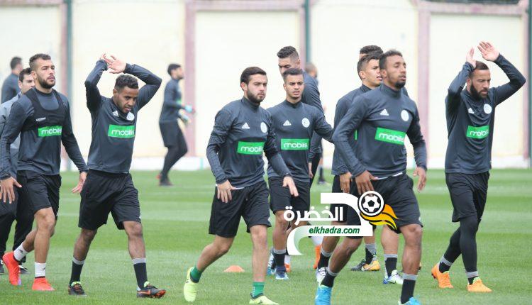 بالصور .. آخر حصة تدريبية للخضر قبل الإنتقال إلى إسبانيا