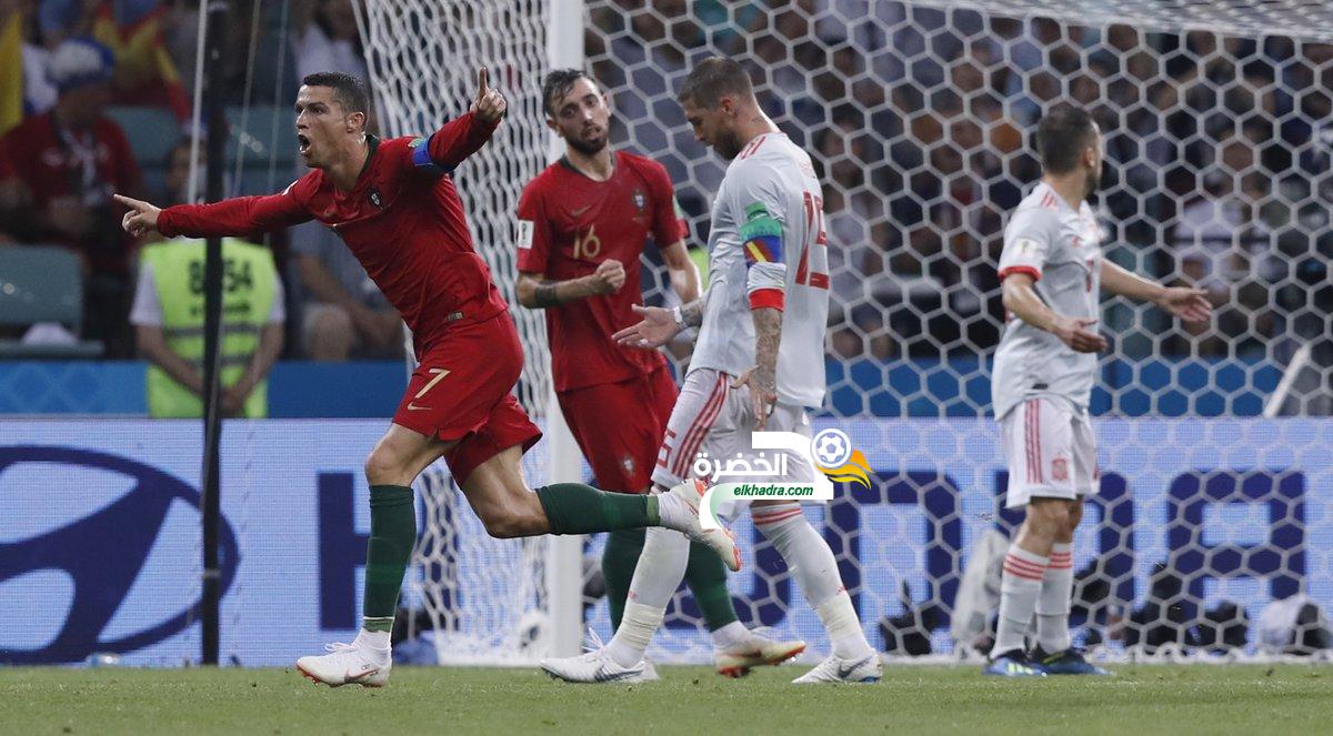 البرتغال 3 - 3 أسبانيا : رونالدو يبدا كأس العالم بهاتريك 12