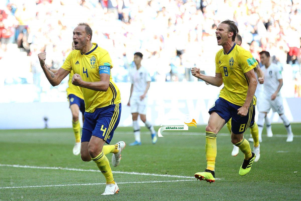 السويد تفوز بمباراتها الإفتتاحية على كوريا الجنوبية 1
