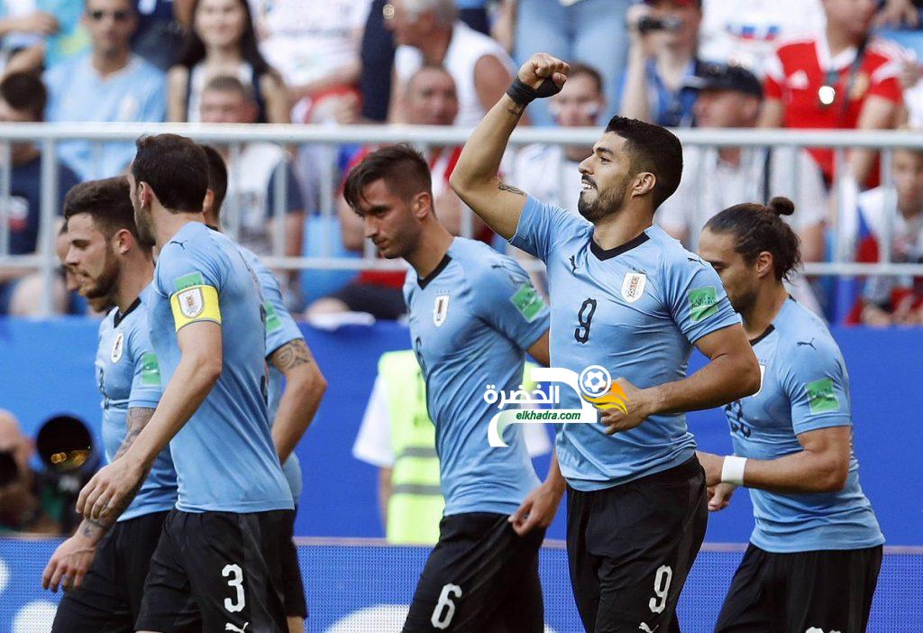 الأوروغواي تسحق روسيا بثلاثية نظيفة
