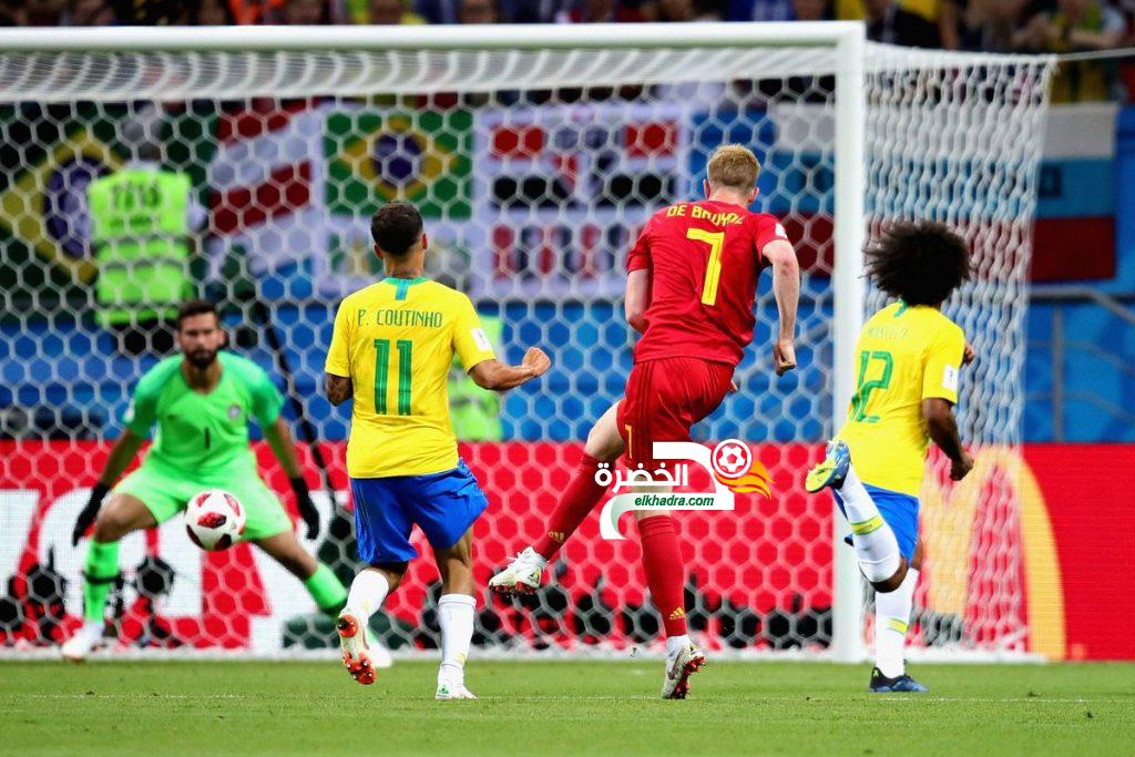 بلجيكا تفوز على البرازيل وتتأهل لتلاقي فرنسا في نصف النهائي!