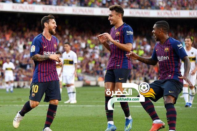ميسي يقود برشلونة للفوز على الأفيس في افتتاح الدوري الإسباني