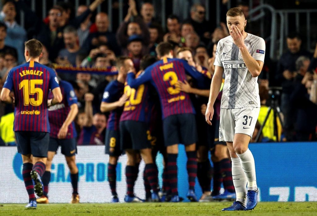 برشلونة يتغلب على “إنتر ميلان” بهدفين لصفر