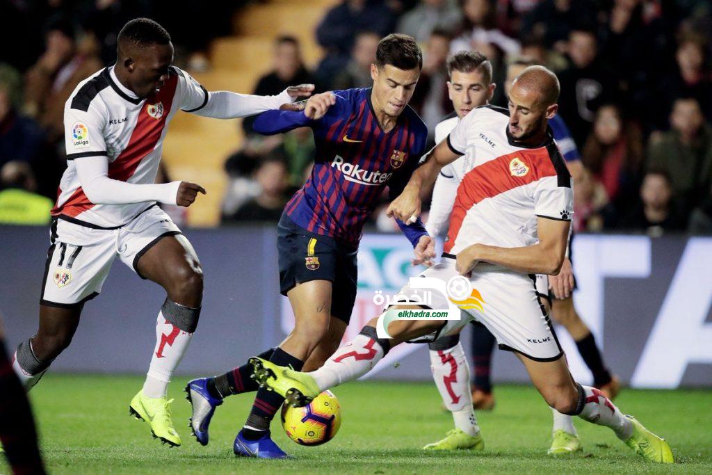 برشلونة يُحبط مفاجأة رايو فايكانو ويتغلّب عليه