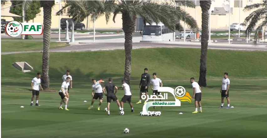 بالفيديو .. المنتخب الوطني يجري أول حصة تدريبية في الدوحة